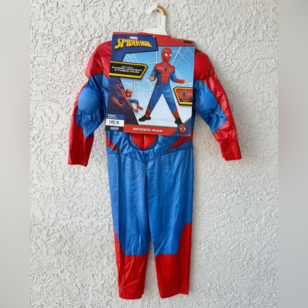 Marvel Spider-Man Red and Blue Padded Muscle Kids Costume size 6/7 - Picture 3 of 16